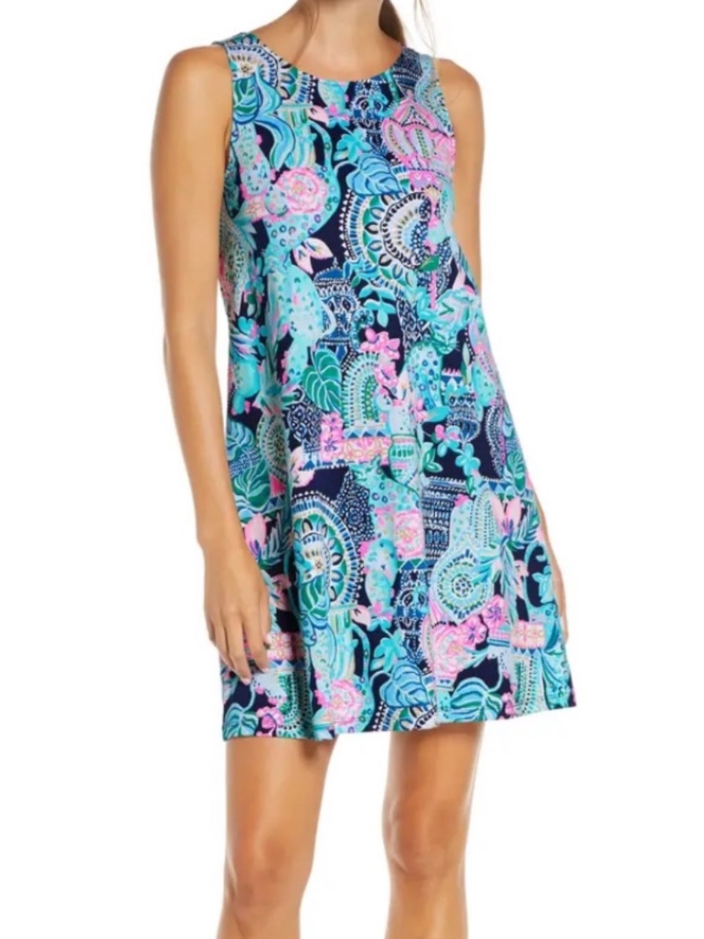 Lilly Pulitzer Kristen Swing Dress Multi Lookin Sharp Size XXS